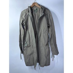 Roxy Lite Women's Parka Jacket Hooded Full Zip Size Green